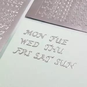 PVC 스티커 대문자 실버 다꾸스티커 꾸미기스티커 알파벳스티커 입체스티커 예쁜스티커