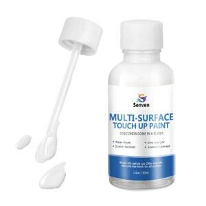 화이트 터치업 페인트 고광택 멀티 아크릴 도어, 표면 목재, 금속, Fl 가구, 1.5 Oz 벽, 수리 캐비닛, 에나멜 펜 스크래치 가전제품,