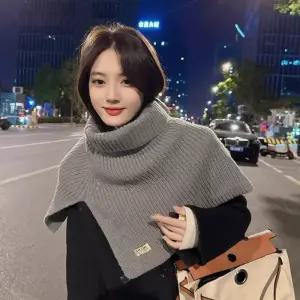 겨울케이프 도톰하고 따뜻한워머 니트 하이넥 머플러