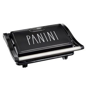 래 던 파니니 메이커 - 750와트 2-슬라이스 프레스 그릴(지시등 ) | 180도 개방 양면 가열 논스틱 요리 쿨 터치 핸들 청소하기 쉬운 블랙