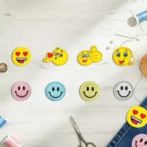 열부착 와펜 패치 의류 수선 브로치 8개 세트 귀여운와펜 자수와펜 열접착패치 캐릭터패치