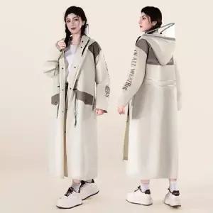 [블로썸스틸] OSM-1005887 오버핏 후드 롱 레인코트 (45896525)