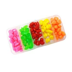 125개 부드러운 낚시 미끼 옥수수 물고기 구슬 피더 잉어 액세서리 도구