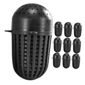 MERYHAPY 10개 낚시 미끼 케이지 플라스틱 홀더 잉어 바구니 도구 액세서리로 살아있는 미끼와 효과적인 방법 공급기에 이상적입니다