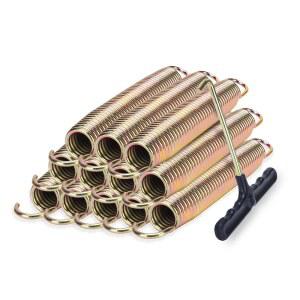 LOIUO 트램펄린 스프링 교체용 3.5인치 ~ 8.5인치 아연 도금 강철 고강도 고 인장 범용 액세서리, T-훅 공구, 12~48팩