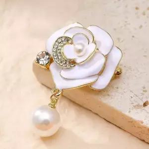 패션 옷핀 브로치 액세서리 진주 로즈 럭셔리브로치 브로치핀 옷핀브로치 패션브로치
