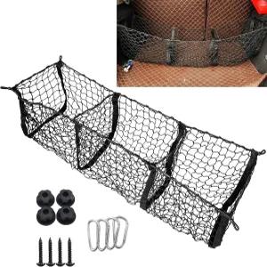 자동차용 미드드라이브 카고 네트 트럭 침대 보관함 3 포켓 리어 트렁크 스트레처블 정리함 엘라스틱 메시