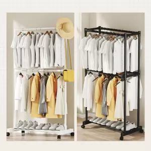 2단 싱글 더블 행거 원룸 오피스텔 사무실 옷걸이 행거 옷걸이 스탠드 스텐