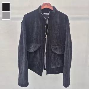 남자 하이넥 투웨이 풀집업 니트 자켓 5C-JKA-Q113-검정