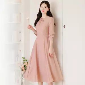 [시크라인] (~XXL까지) 마온 핀턱 리본벨트 플레어 원피스 봄 가을 여리핏 하객룩 오피스룩 모임룩 격식룩 빅사이즈