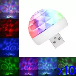 ( )간단파티조명 USB미러볼 차량용미러볼 x10개