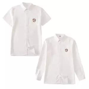 화이트 자수엠블럼 남자 셔츠반팔or긴팔