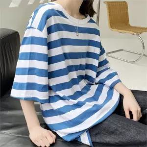 빅사이즈 204 컬러중단가라반팔티 DZYG793