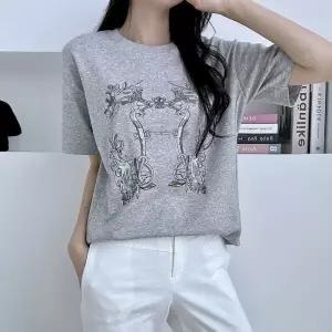 빅사이즈 406 내추럴프린트박시반팔티 DSMS282