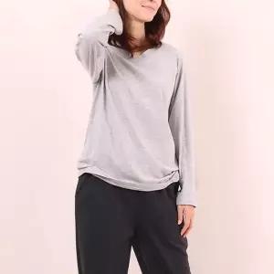 빅사이즈 409 기프트브이넥면긴팔티 DWW6799