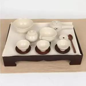 베이지 3인찻상 교육용 종합다기세트(유아용세트)