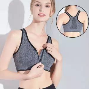 [라일리여성언더웨어] Rly 여성 앞지퍼 스포츠브라 탑 캡내장 운동용 이너웨