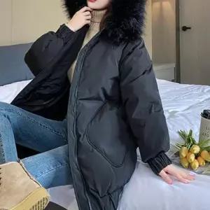 [라일리여성의류] Rly 패딩 모자패딩 털모자 캐주얼패딩 겨울코트 미디