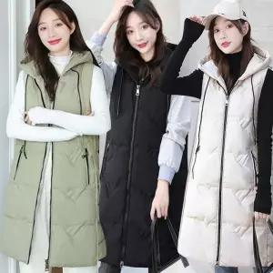 [라일리여성의류] Rly 롱패딩조끼 패딩조끼 여자조끼 여성패딩조끼 롱패