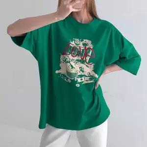 빅사이즈 305 러브고양이배색박시티 DSUO339