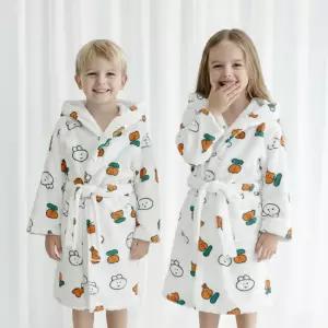 엔비키즈 [체험특가] 아동 튤립토끼 극세사 목욕가운 샤워가운 비치가운