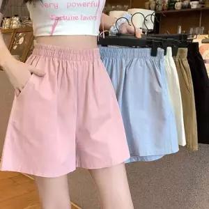 코튼캔디 면 3부 여성 반바지 팬츠 고무줄 여름 단색