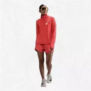 나이키 여성 스우시 드라이 핏 하프 집업 러닝 미드 레이어 HJ2226-814 2476497