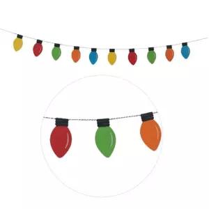 종이 전구 가랜드 꾸미기 3세트