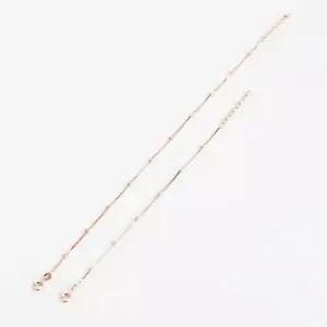 팔찌+발찌) 실버) 슬림 큐브 체인 세트 실버악세사리 실버쥬얼리 발찌