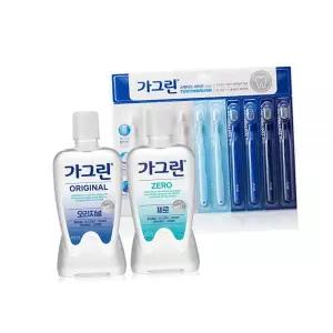 가그린 구강청결제 820ml 2개 + 가그린 칫솔 10개 세트