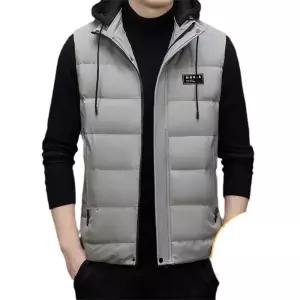 남자 조끼 캐쥬얼 추동 패딩 도톰하고 따뜻한 집업 후드 아우터 유행4