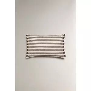 [ZARA] 자라 스트라이프 쿠션 커버 - 브라운 3369138