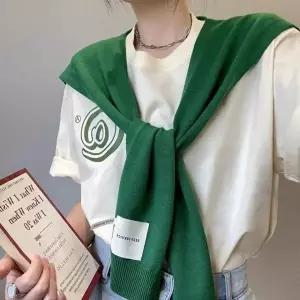 가디건 숄 니트 케이프 어깨 페이크 6컬러