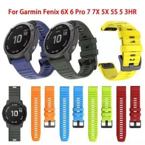 fenix 6 Pro 7 5 Plus 22 20 26mm 스트랩 실리콘 QuickFit Garmin 6X 7X 5X 6S 7S Forerunner 935 945 3HR