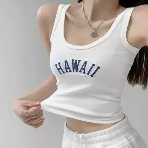 bns 2장 세트 위드썸띵 하와이레터링캡나시 브라탑 캡나시 브라런닝 캡내장나시 여성런닝