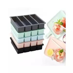 사각 스틱 실리콘 얼음틀 아이스몰드 트레이 4구