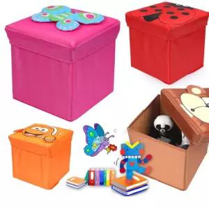 트렌드 기획전 보관의자 학원 접이식의자 수납의자 캐릭터스툴 의자 유치원 수납형 정리의자 어린이집