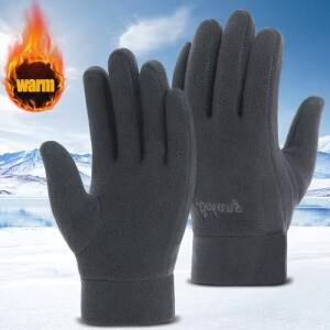 남성 겨울 장갑 두꺼운 열 따뜻한 양털 전체 손가락 장갑 내한성 방풍 야외 스키 사이클링 장갑 여성