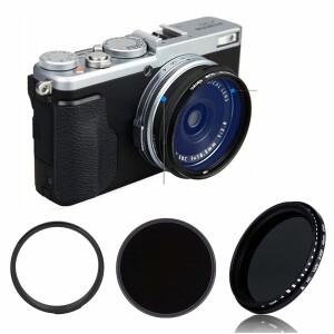 가변 ND 필터 ND2-400 ND1000 중립 밀도 렌즈 어댑터 링, 후지필름 X100VI V100F X70 카메라용