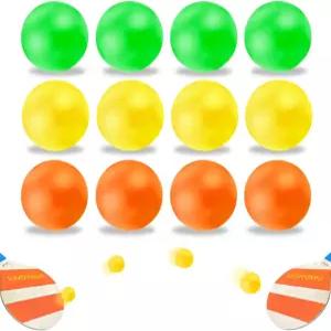 팬더히어로 비치 패들 볼 교체 세트 - 12가지 컬러풀한 고감도 방수 스매시 프로 카디마 및 모든 종류의