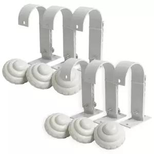 2단 1+1 알미늄 커튼 켓 (K-354 화이트) 커텐봉 링