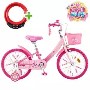 프린세스 캐치티니핑 어린이 자전거 18인치 하츄핑 2026년형 보조바퀴 네발자전거 / 번호키 포함