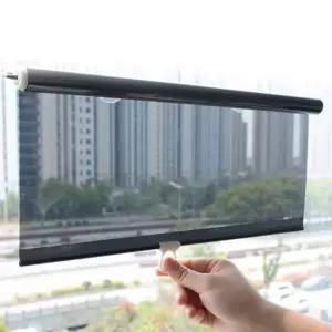 무타공 창문 블라인드 붙이는 베란다 블라인드 작은창 부착 햇빛가리개 45X150cm
