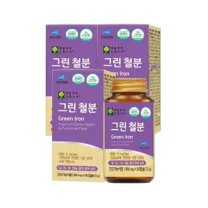 그린 철분 임신준비 임산부 여성 자연유래 철분제 90캡슐x3통 (270일분)