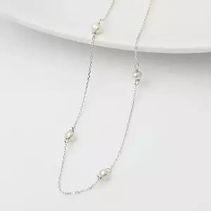 [메리그린]92.5 SILVER 베이직 담수 진주 목걸이 2종 택1