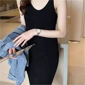 [오노마] ONM 여성 원피스 골지니트 나시원피스 핏 편한원피스 (S8056156)