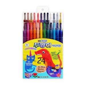 officeseller 지구화학 투명이 샤프식 색연필 [24색]