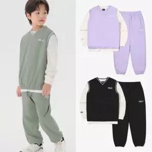 [휠라키즈](센텀시티점)[50%할인] 휠라키즈 3pcs 우븐 조끼 상하세트 3컬러 (FK2FSG3101X)