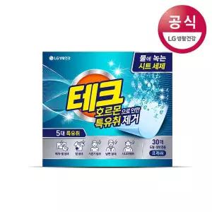 (세탁세제) 특유취 시트세제 프레쉬 30매 테크