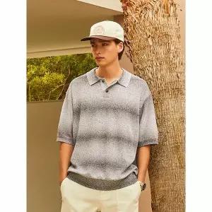 [하프클럽/노티그]코튼혼방 스페이스 다잉 카라니트 블랙